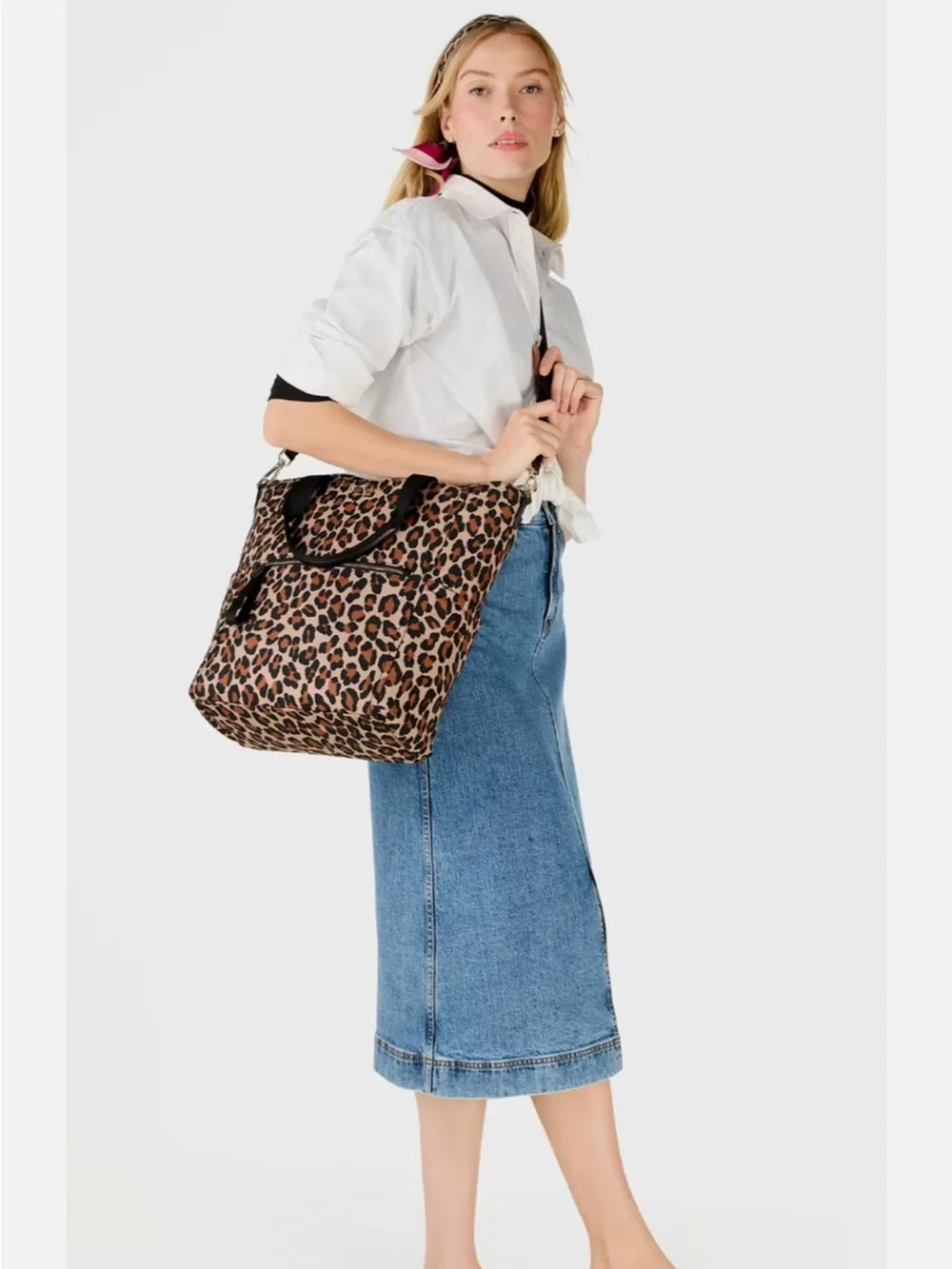 Leopard Print Tote Backpack - Women Bags